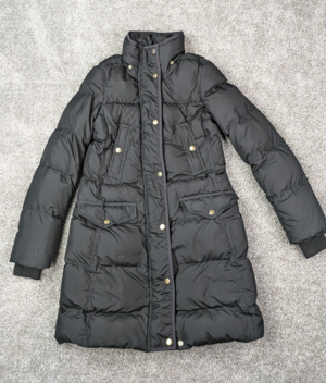 J Crew Down Puffer Coat Womens XXXS Black Wintress Down Filled Winter Jacket